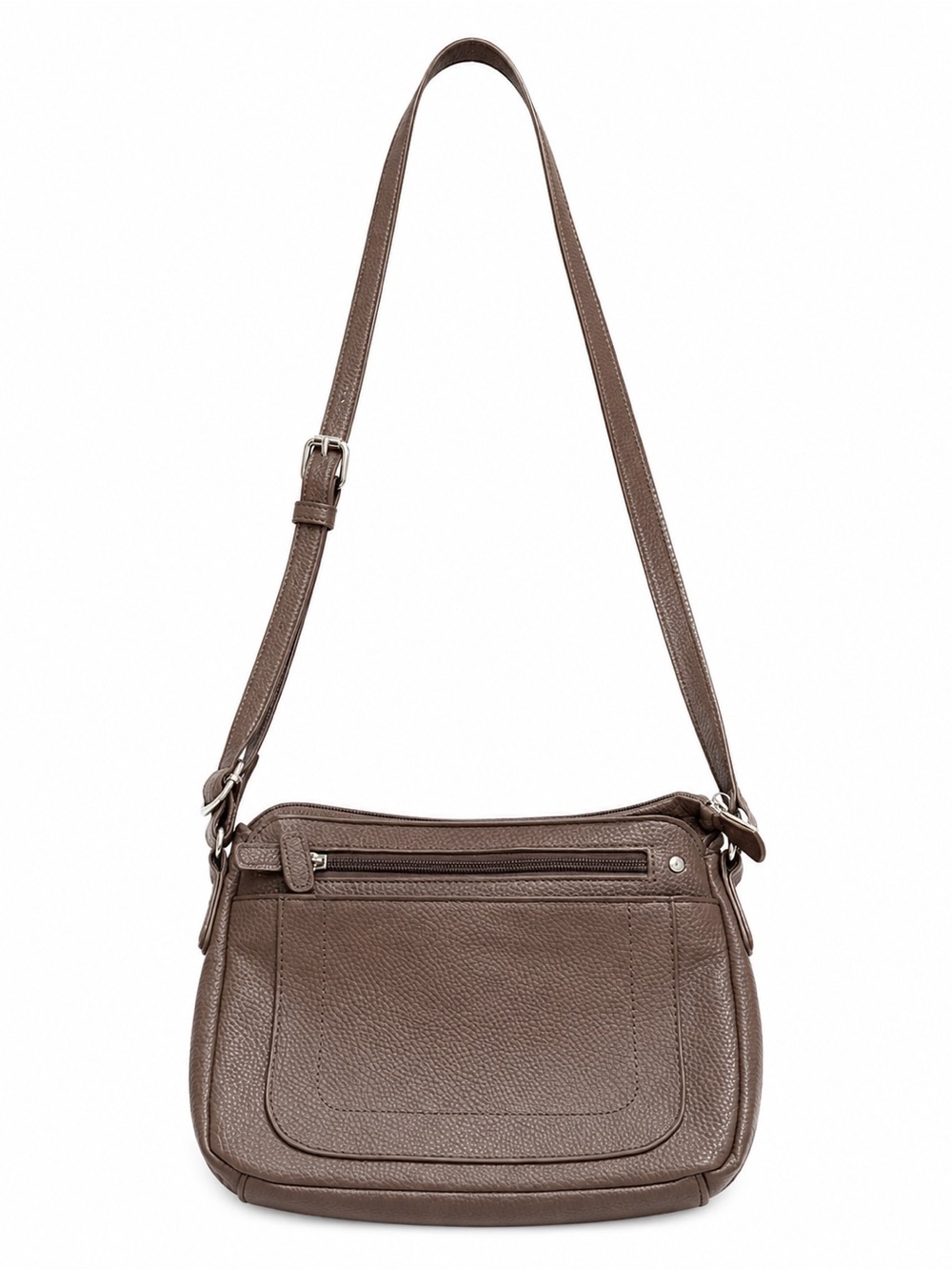 Brown/Taupe Casual Crossbody Bag